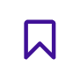 Provet purple bookmark icon with simple geometric shape